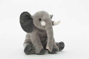 JH-1015 Plush Elephant Sitting position in Grey color