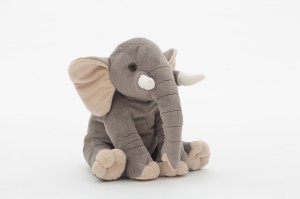 JH-1016 Plush Elephant Sitting position in Light Grey color