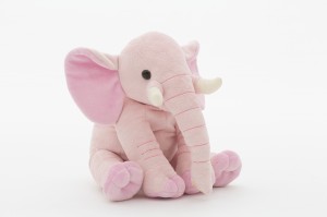 JH-1018 Plush Elephant Sitting position in Light Pink color