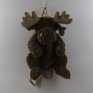 JH-1075C Plush Reindeer backpack in Dark Brown color 50cm