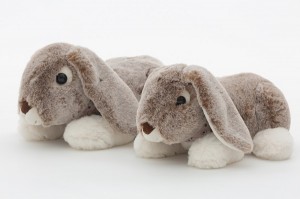 JH-9946B Plush Rabbit in Light Brown color