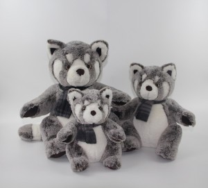 JH-1069C Plush Raccoon in Brown color