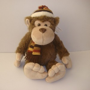 JH-9846A Plush Monkey in Brown color with hat