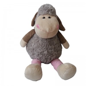 JH-9898B Plush Sheep in Light Grey color