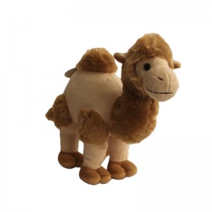 JH-9897D Plush Standing Camel in Light Brown color