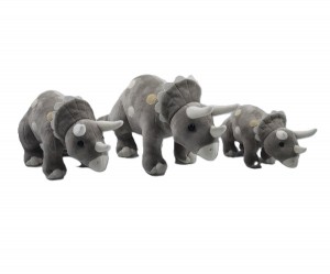 JH-1098B Plush Dinosaur in Light Grey Color