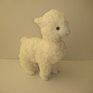 JH-9849D Plush Alpaca in White color