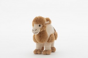 JH-9897D Plush Standing Camel in Light Brown color