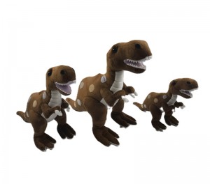 JH-1134D Plush Dinosaur in Brown Color