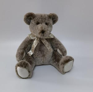 JH-1034-1Plush bear with bow in Brown color