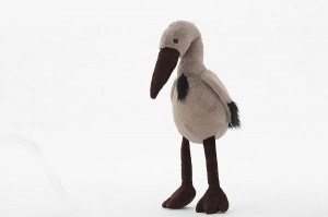 JH-9930C Plush Bird in Light Grey color