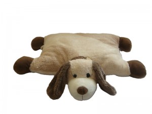 JH-9855C Plush Dog Cushion in Light Brown color 45cm x 45cm