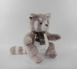 JH-1069A Plush Raccoon in Light Brown color