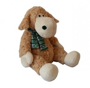 JH-9875A Plush Lamb Sitting in Brown color