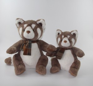 JH-1069B Plush Raccoon in Brown color