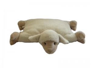 JH-9855B Plush Sheep Cushion in Light Beige color 45cm x 45cm