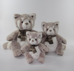 JH-1069A Plush Raccoon in Light Brown color