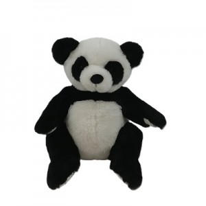 JH-1047A Plush Panda sitting position in black and white color