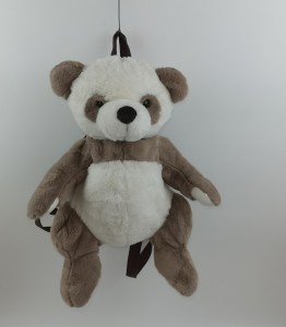 JH-1048B Plush Panda backpack in Brown + White color 50cm