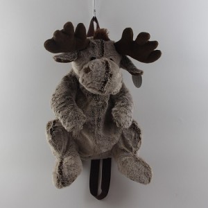 JH-1076B Plush Reindeer backpack in Brown color 50cm