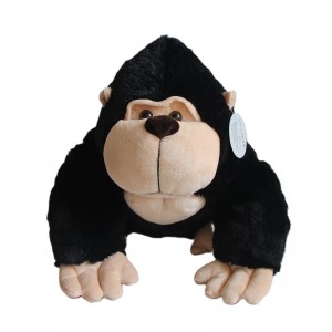 JH-9928A Plush Gorilla with Scarf in Black color