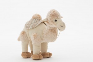 JH-9897B Plush Standing Camel in Light Beige color