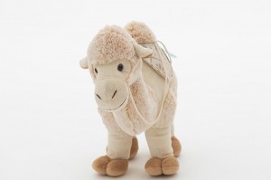 JH-9897B Plush Standing Camel in Light Beige color