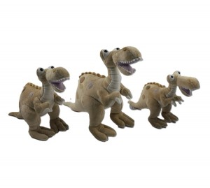 JH-1095C Plush Dinosaur in Light Brown Color