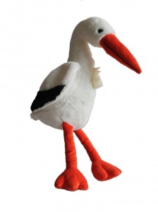 JH-9930A Plush Bird in Light beige color