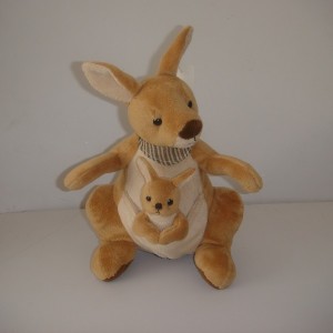 JH-9834D Plush Kangaroo in Light Brown color