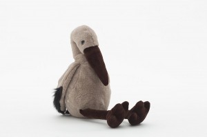 JH-9930C Plush Bird in Light Grey color