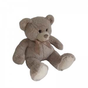 JH-1092B Plush Bear with Bow in Light Brown color