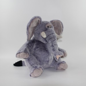 JH-1045A Plush Elephant in Brown color