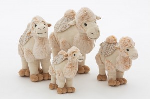 JH-9897B Plush Standing Camel in Light Beige color